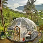 Роскошный шатер Glassigloo Med Panoramautsikt - Nordlys Og Stjernehimmel - Fosen Husby