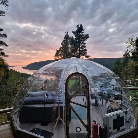 Glassigloo Med Panoramautsikt - Nordlys Og Stjernehimmel - Fosen Luxe tent *