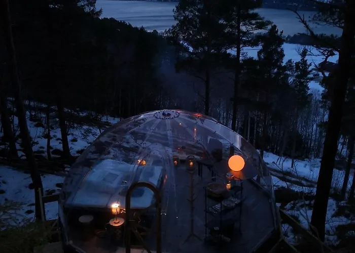 Glassigloo Med Panoramautsikt - Nordlys Og Stjernehimmel - Fosen