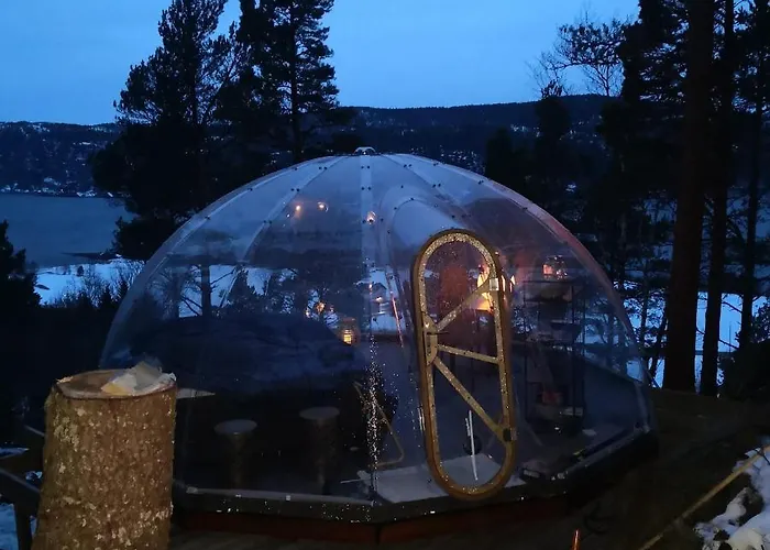 Glassigloo Med Panoramautsikt - Nordlys Og Stjernehimmel - Fosen