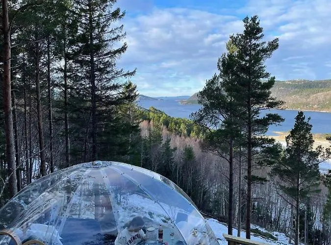 Luxe tent Glassigloo Med Panoramautsikt - Nordlys Og Stjernehimmel - Fosen