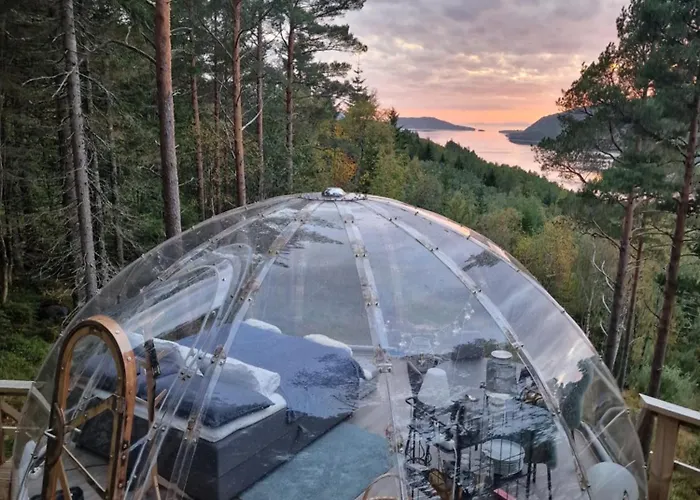 Glassigloo Med Panoramautsikt - Nordlys Og Stjernehimmel - Fosen Husby