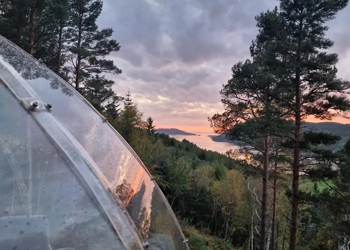 Luxusní stan Glassigloo Med Panoramautsikt - Nordlys Og Stjernehimmel - Fosen