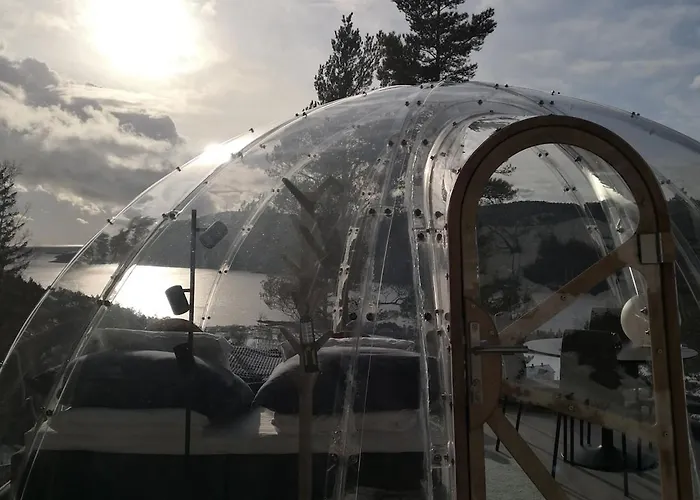 Glassigloo Med Panoramautsikt - Nordlys Og Stjernehimmel - Fosen
