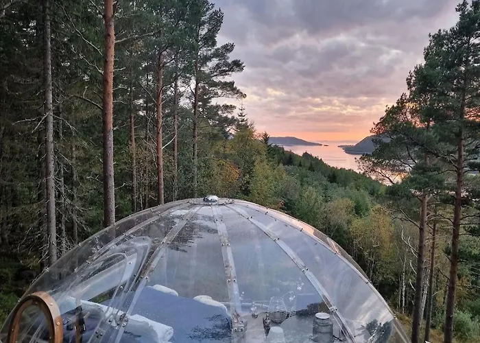 Luxusní stan Glassigloo Med Panoramautsikt - Nordlys Og Stjernehimmel - Fosen *