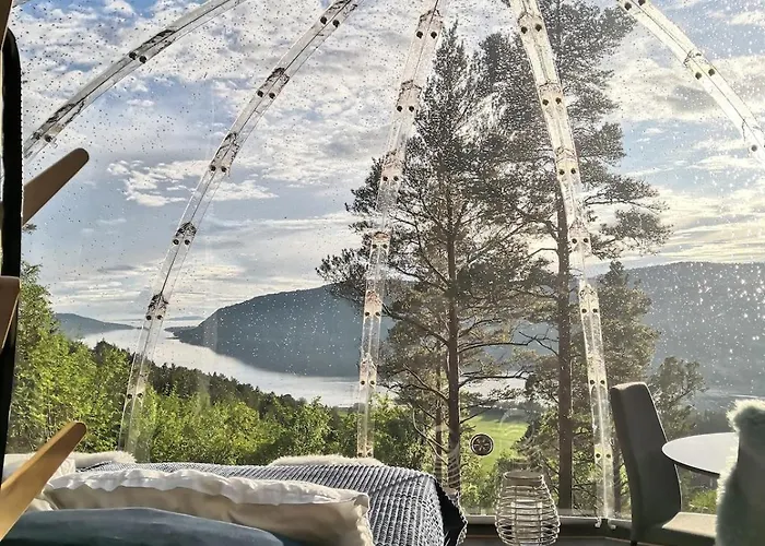Glassigloo Med Panoramautsikt - Nordlys Og Stjernehimmel - Fosen