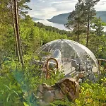 ラグジュアリーテント Glassigloo Med Panoramautsikt - Nordlys Og Stjernehimmel - Fosen