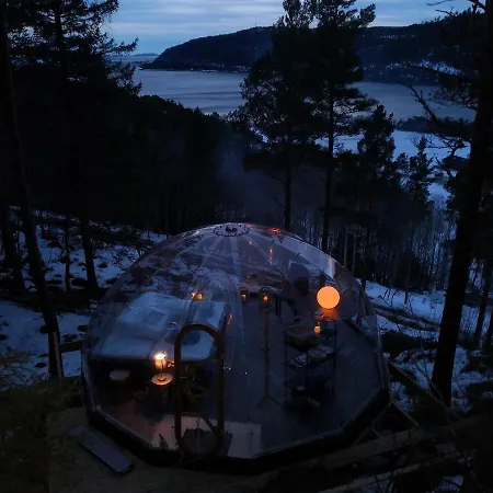 Glassigloo Med Panoramautsikt - Nordlys Og Stjernehimmel - Fosen