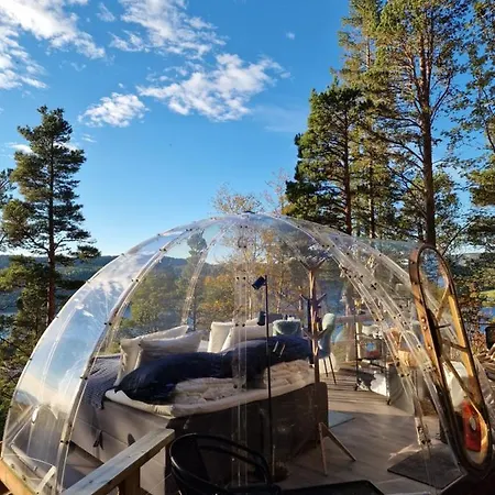 Tente de luxe Glassigloo Med Panoramautsikt - Nordlys Og Stjernehimmel - Fosen *