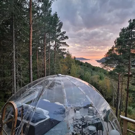 Luxusní stan Glassigloo Med Panoramautsikt - Nordlys Og Stjernehimmel - Fosen *