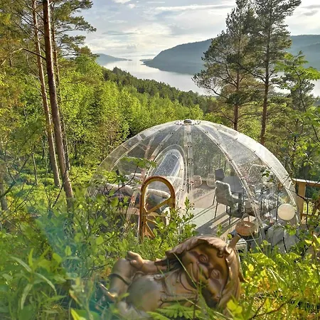 Tente de luxe Glassigloo Med Panoramautsikt - Nordlys Og Stjernehimmel - Fosen